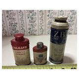 3 vintage small tins