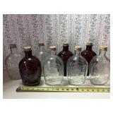 8 Bicentennial Log Cabin Syrup Bottles bring boxes