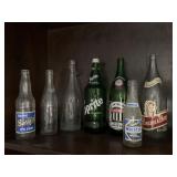 8 Vintage tall Beverage bottles, bring boxes
