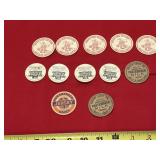 12 Milk Bottle cardboard lids