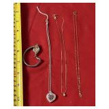 Bulova 10K rolled gold plate watch, 925 chain and