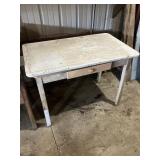 Porcelain top table with drawer25ï¿½ x 42ï¿½ x 30ï¿½