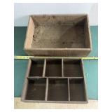 2 vintage wood boxes