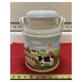 Cookie Club Milk Can ceramic cookie jar