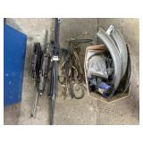 Wrought iron, jacks, garage door hardware & misc