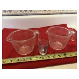 2 - Pyrex 2 cup measuring cups & Multi Measurer