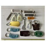 Lot of advertising keychains & more, some local