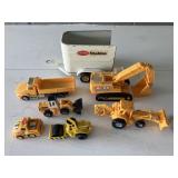 Tonka trailer (metal), misc plastic toys