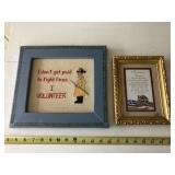 FIreman's Prayer & I dont' get Paid stitched pic