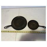 Cast Iron 9 1/2 & 6 1/4 griddle