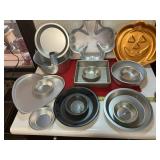 Lot of Bakeware includes Wilton shaped pieces