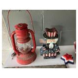 Slate Pic, Patriotic items, electric oil lamp
