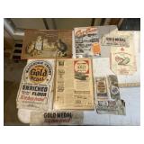 Misc. advertising including a metal sign