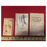 Vintage 3 pieces of Milk Advertising, wrapped