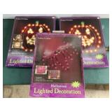 3 Halloween light up decorations