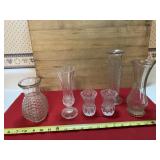 6 glass Vases