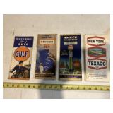 4 VIntage Road Maps, Ohio, PA, PA & NJ, NY
