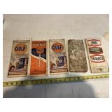 5 VIntage Road Maps, USA,, NY, PA, 4 state map &