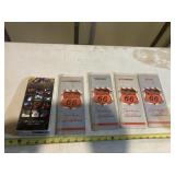 4 Vintage  Road Maps, WY, UT, TX, OK, & OH