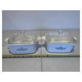 2 x 1 1/2 qt rectangle Coringware Cornflower