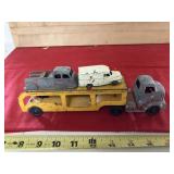 Vintage Tootsie Toy Truck/trailer, firetruck &