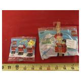 Vintage Lego Santas #1627 & #1555, new