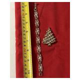 Bracelet marked made in Germany &ChristmasTreePin