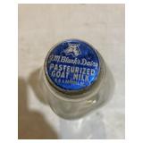 J.M Blanks dairy milk bottle w/ metal cap