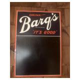 Barqs chalkboard , metal, 27 1/2 x 19