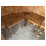 2  wooden end tables, 23 x 20 x 21