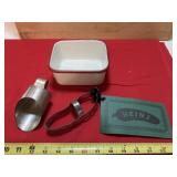 Heinz pickel cookie cutter & scoop, both metal &
