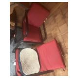 2 chairs w/cushions, metal frame, 23 1/2 x 26 x 36