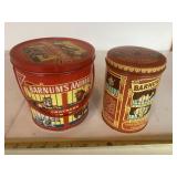 2 Barnum's Animal Cracker tins