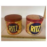 2 Ritz Cracker Tins