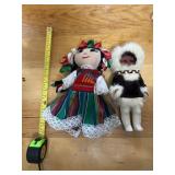 Eskimo & Mexican dolls