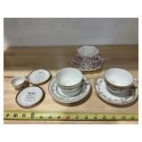 3 vintage cups & Saucers-Rosina bone china, Made