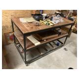 Rolling table on wheels 28ï¿½ x 52ï¿½ x 34ï¿½ H, with