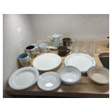 Lot of glasswear includes, corelle, 10 glasses,