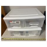 2 Rubbermaid Stacking Drawers w/contents
