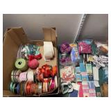 Lot of Seam binding, ribbon, buttons & more