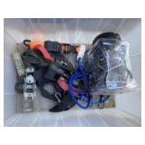 Flip top tote with bungies, straps