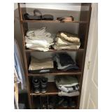 Contents of Closet includes mens clothing, shoes