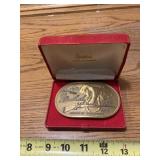 Vintage Weatherby BrassBelt buckle w/original box