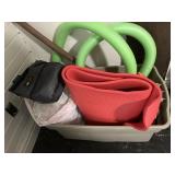 tote w/ pool noodles, life jacket, yoga mat & more