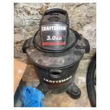 Craftsman 3hp shopvac, no hose, runs