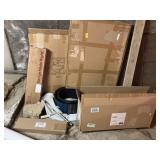 Lot of NIB items, includes light fixture, cabinet