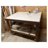 Work bench on wheels 36ï¿½ x 48ï¿½ x 34ï¿½H, with