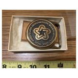American Revolution Bicentennial belt buckle brass
