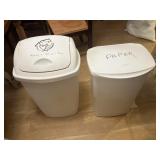 2 Sterilite Trash Cans,  23" tall