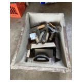 Mortar box with hand trowels & tools